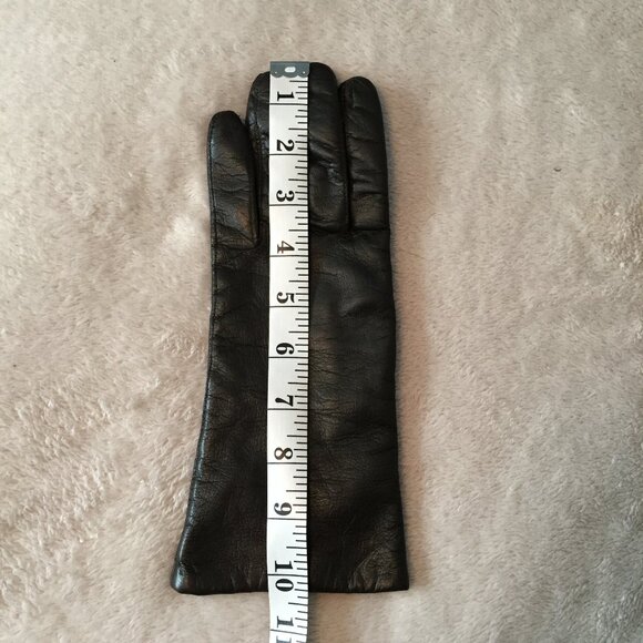 Dark Brown leather gloves sz 6 3/4 - Picture 7 of 8